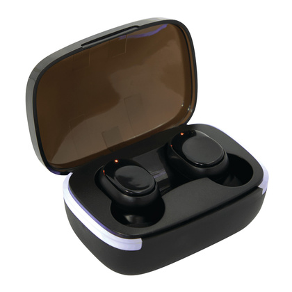 Bezprzewodowe słuchawki douszne MELODY z funkcją zestawu głośnomówiącego.