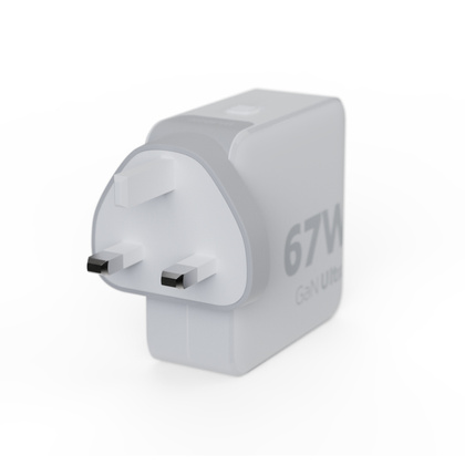 XTORM Ładowarka turystyczna 67W GaN +kabel USB-C PD biała