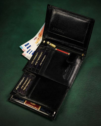 Skorzany portfel meski bez zapiecia zewnetrznego