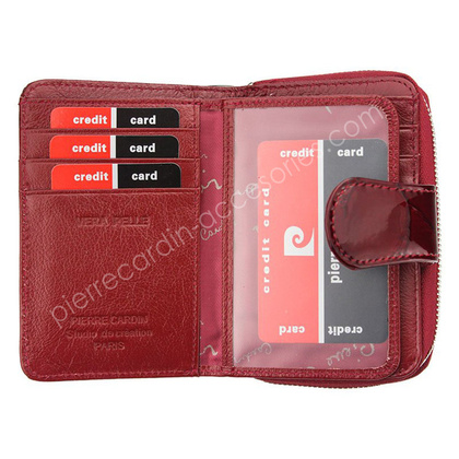 Portfel damski skórzany PIERRE CARDIN 02 LEAF 115 Szary