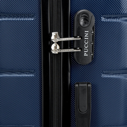 Średnia walizka PUCCINI ALICANTE ABS024B 7A Granatowa