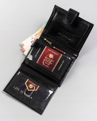 Duży portfel męski zapinany na zatrzask