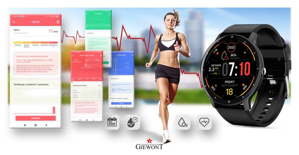 Smartwatch Giewont GW120-2 PRO Czarny