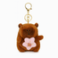 Brelok do kluczy pluszowa puchata Kapibara z obrotowym kwiatkiem, LOSOWY KOLOR BRL385