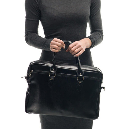 Torba na laptop skórzana damska KEMER SOLIER FL13 Granat - min. zamówienie 20 / 50 / 100 szt.