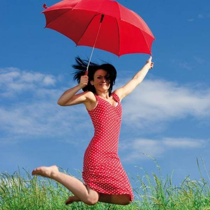 Parasolka manualna LILLE Czerwony