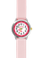 CLOCKODILE Zegarek dziewczęcy różowy z sercami i jasnoróżowym silikonowym paskiem