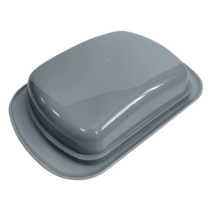 Maselniczka z przykryciem maselnica szara pojemnik na masło