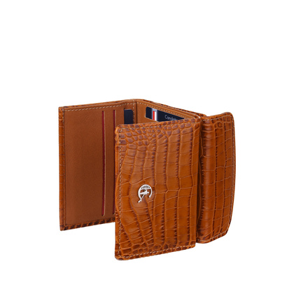 Mały portfel damski Canaletto ze skóry tłoczonej na wzór krokodyla – styl i bezpieczeństwo RFID PD2001s262