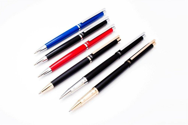 Zestaw (pióro kulkowe i długopis) EXO Vela, czarny, złote wykończenia