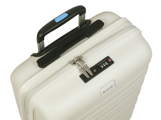 Walizka DIELLE 100 4k 55cm kabinowa biała PP z poszerzeniem