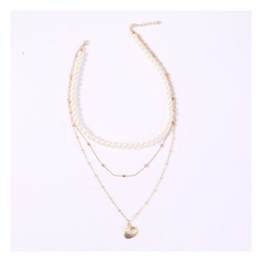 Naszyjnik delikatny długi shell N711