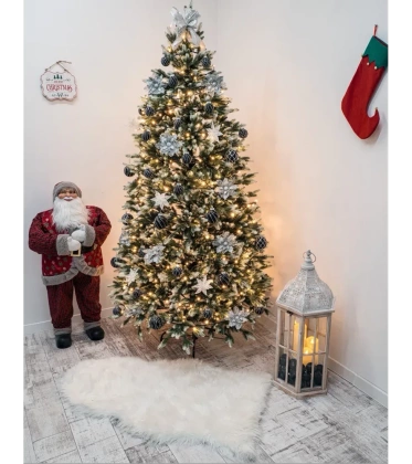 Choinka sztuczna PE07 220 cm napruszana z metalowym stojakiem