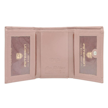 Mały, skórzany portfel damski na zatrzask