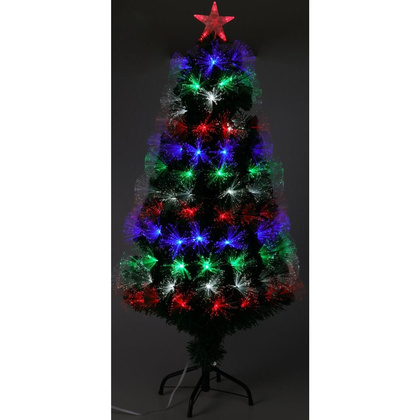 CHOINKA DEKORACYJNA ŚWIATŁOWODOWA MULTIKOLOR 90CM