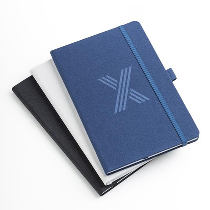 Notes A5 z RPET z gumką na długopis / RNOTE