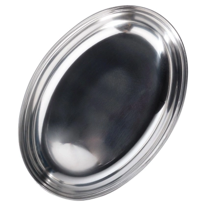 Półmisek owalny stalowy głęboki 25,5x18 cm