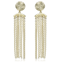 MINET Pozłacane kolczyki wiszące srebrne