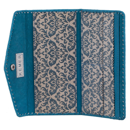 Portfel damski skórzany KEMER KGKB Niebieski - min. zamówienie 20 / 50 / 100 szt.