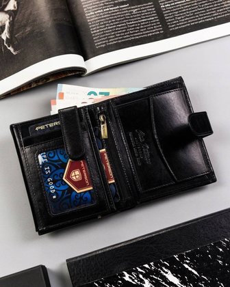 Duży portfel męski z zapięciem na zatrzask