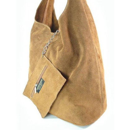 WOREK ZAMSZ SHOPPER BAG WŁOSKA SKÓRZANA TORBA XL A4 CAMEL W456C KEMER