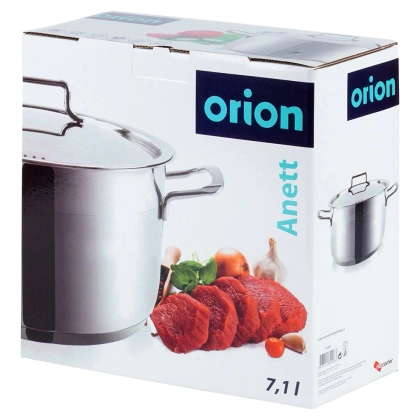 Garnek stalowy z pokrywką 18/10 PREMIUM 7,1 l ORION
