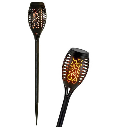 Pochodnia lampa solarna tańczące płomyki 12 LED SMD 7x7x50cm