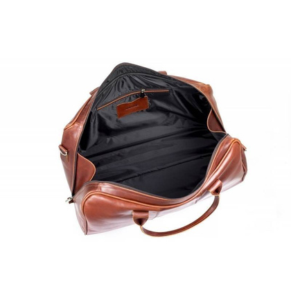 Podróżna torba na ramię ze skóry BRØDRENE R10 ciemny brąz smooth leather - min. zamówienie 20 / 50 / 100 szt.