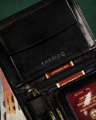 Duzy skorzany portfel meski bez zapiecia