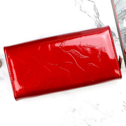 Duży skórzany portfel damski Pierre Cardin