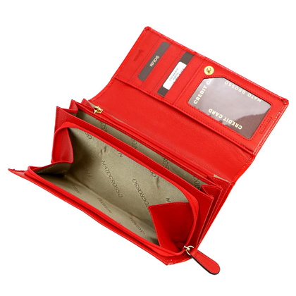 Portfel damski skórzany PELLUCCI 0743-57 RFID Czerwony