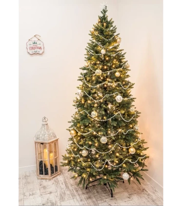 Choinka sztuczna PE01 180 cm  zielona z metalowym stojakiem jasnozielona silikonowa