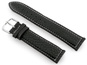 Pasek skórzany do zegarka W71 - czarny/biały - 18mm