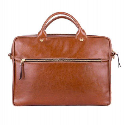 Skórzana torba na laptop 15.4 KEMER SOLIER FL14 Brązowa - min. zamówienie 20 / 50 / 100 szt.