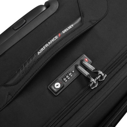 Delsey New Destination duża czarna walizka na kółkach 78 cm