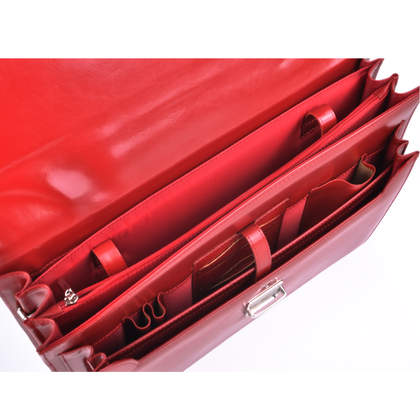 Teczka damska skórzana KEMER B 788/DW Czerwona