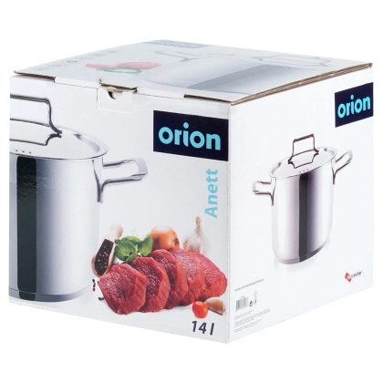 Garnek stalowy z pokrywką 18/10 PREMIUM 14 l ORION