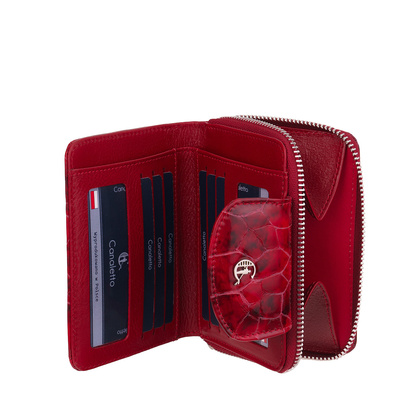 Czerwony portfel damski Canaletto – elegancja, funkcjonalność i ochrona RFID PD1266s90
