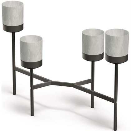Kwietnik 4 doniczki BLOOMIE STAND szary beton PRPSPERPLAST