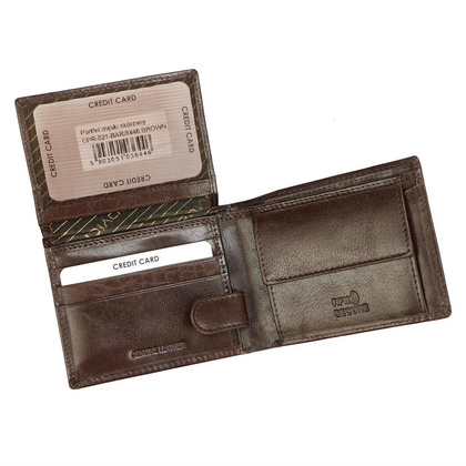 Skórzany portfel męski z ochroną kart rfid protect