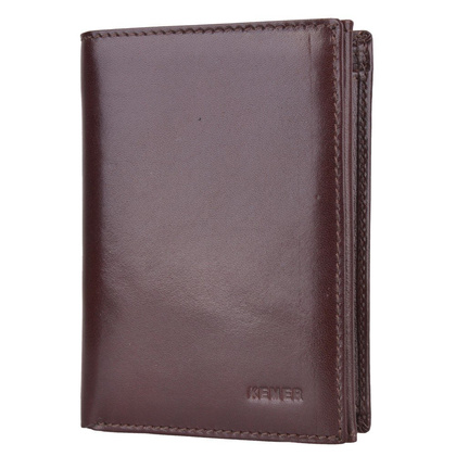 Portfel męski skórzany KEMER M 15/1 Brązowy - min. zamówienie 20 / 50 / 100 szt.