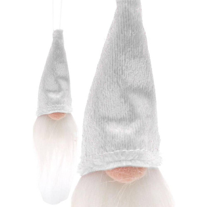 ZAWIESZKA DEKORACYJNA MIKOŁAJ 11CM BIAŁY