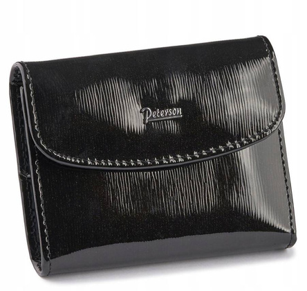 Skórzane etui na dokumenty i karty Peterson Czarne