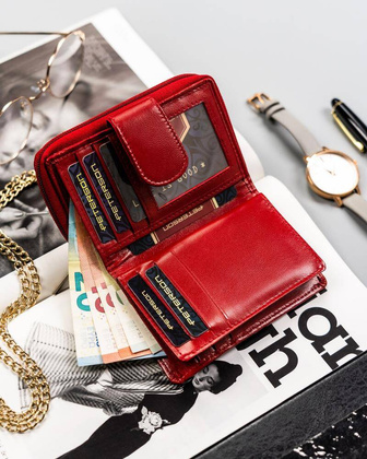 Peterson portfel skórzany PTN RD-41-GCL Red