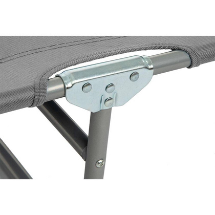 ŁÓŻKO TURYSTYCZNE KEMPINGOWE SKŁADANE SZARE