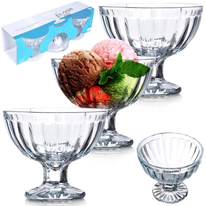 Pucharki do lodów szklane 180 ml 3 szt.