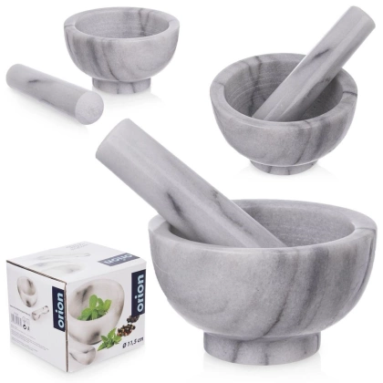 Moździerz marmurowy z tłuczkiem do przypraw ORION