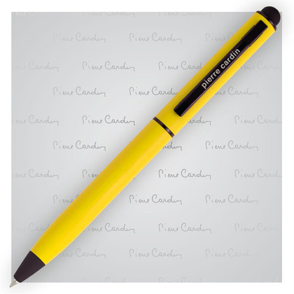 Długopis metalowy touch pen, soft touch PIERRE CARDIN Celebration Żółty