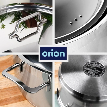 Zestaw garnków garnki stalowe 18/10 PREMIUM 10 el.