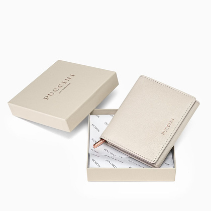 Portfel damski skórzany PUCCINI ZEN ZN9187 6A Beżowy